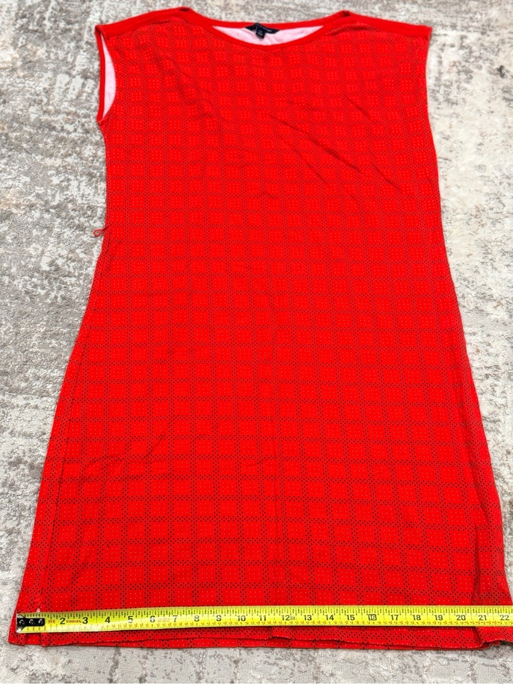 Tommy Hilfiger Red Crewneck Knit Top with Dot Pattern - Picture 6 of 6